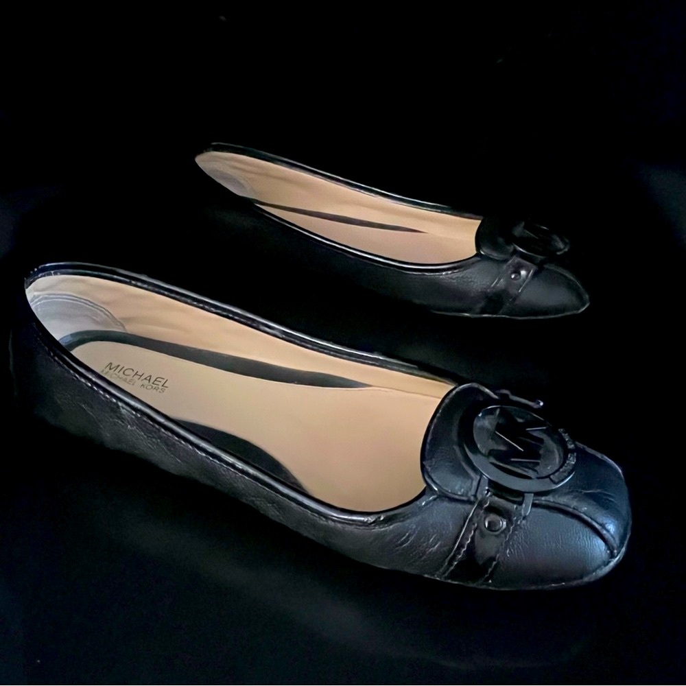 Michael Kors Leather monogram slip-on driving moccasins shoes
